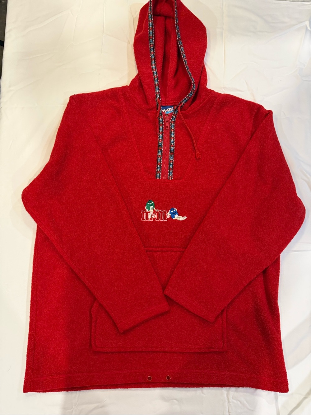 M&M'S Red Hoodie with Blue Branded Patch